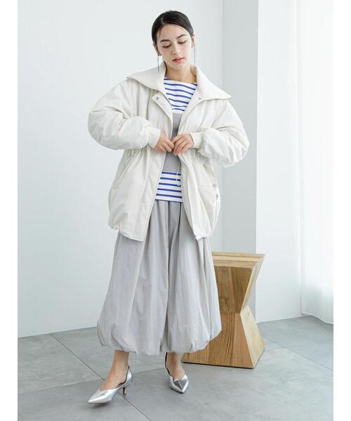 Te chichi(テチチ)の「スタンドリブミドル丈中綿ブルゾン(ブルゾン・レディース・チャコールグレー/オフホワイト/カーキ・F)」の22枚目の写真