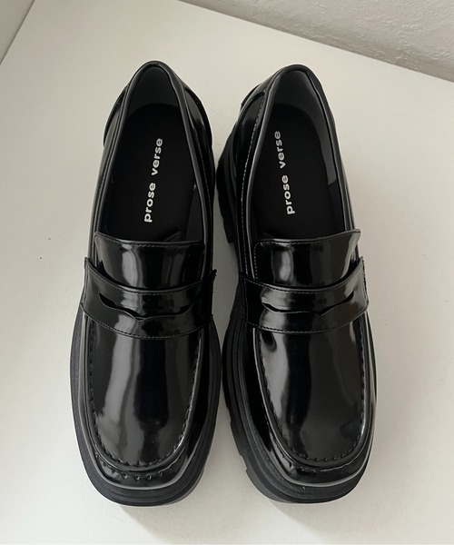 prose verse（プロズヴェール）の「トラックソール厚底ローファー（ローファー・レディース・ブラック・X-LARGE/LARGE/MEDIUM/SMALL）」の5枚目の写真