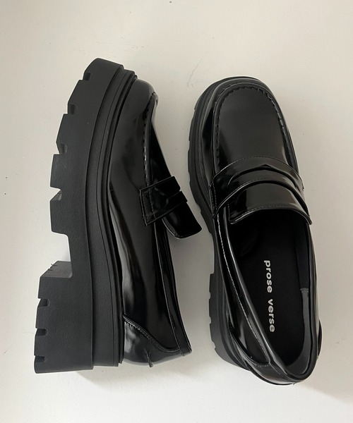 prose verse（プロズヴェール）の「トラックソール厚底ローファー（ローファー・レディース・ブラック・X-LARGE/LARGE/MEDIUM/SMALL）」の7枚目の写真