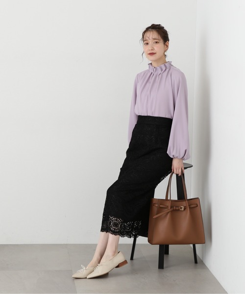 N.（N. Natural Beauty Basic）（エヌエヌナチュラルビューティーベーシック）の「◆フロントベルトＡ４トートバッグ（トートバッグ・レディース・キャメル/ブラック・ﾌﾘ-）」の5枚目の写真