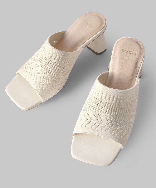 minia（ミニア）の「ニットミュール（サンダル・レディース・アイボリー/ブラック/ブラウン・S/M/L/LL）」の21枚目の写真