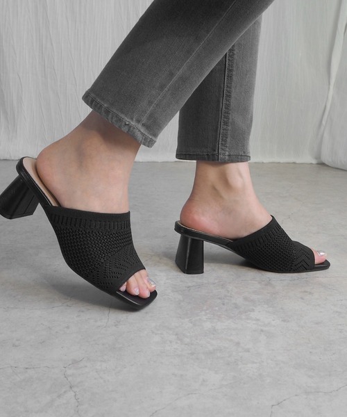 minia（ミニア）の「ニットミュール（サンダル・レディース・アイボリー/ブラック/ブラウン・S/M/L/LL）」の15枚目の写真