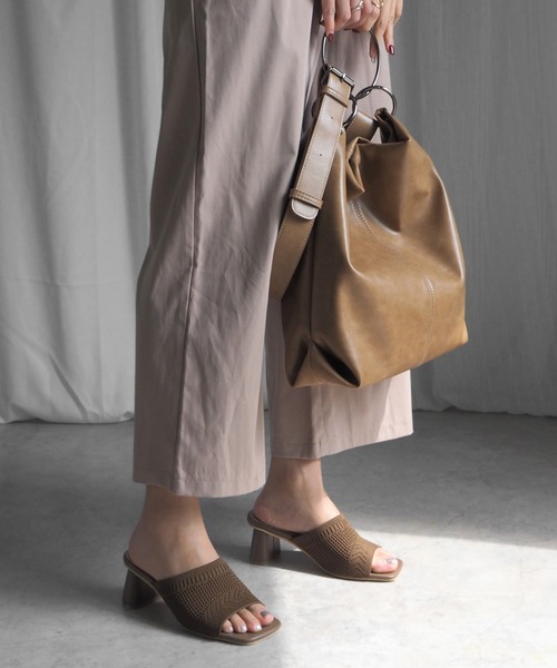 minia（ミニア）の「ニットミュール（サンダル・レディース・アイボリー/ブラック/ブラウン・S/M/L/LL）」の6枚目の写真