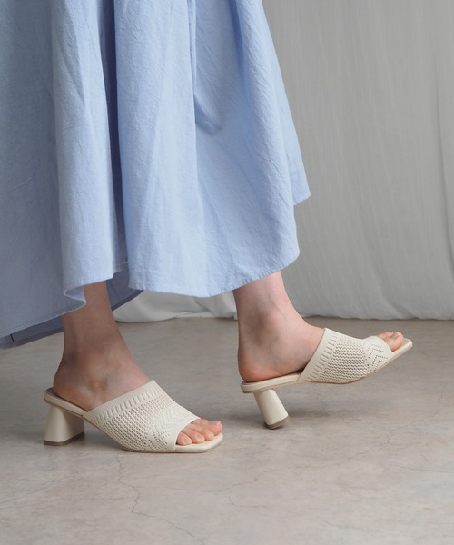 minia（ミニア）の「ニットミュール（サンダル・レディース・アイボリー/ブラック/ブラウン・S/M/L/LL）」の22枚目の写真