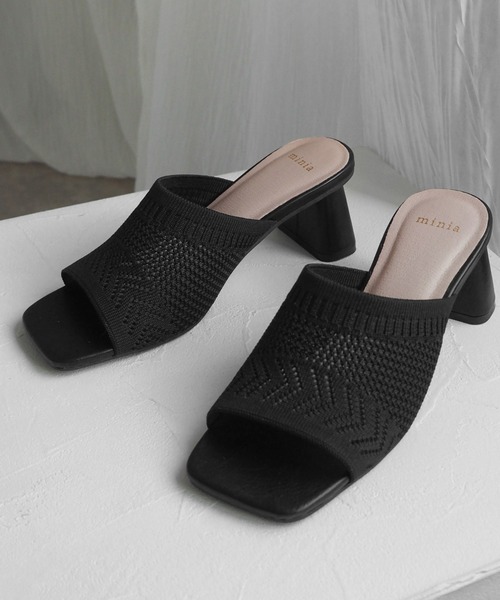 minia（ミニア）の「ニットミュール（サンダル・レディース・アイボリー/ブラック/ブラウン・S/M/L/LL）」の10枚目の写真