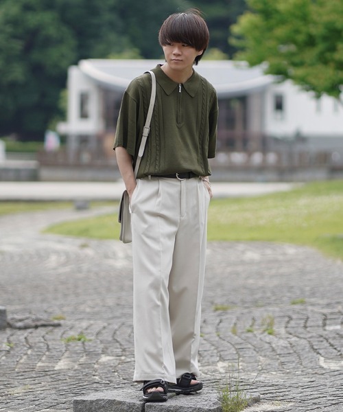 MM6 2018AW センタープレスワイドパンツ