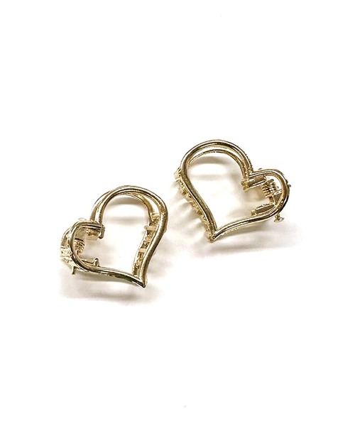 anap mimpi(アナップミンピ)の「2SET メタル ハート ミニヘアクリップ(バレッタ/ヘアクリップ・レディース・シルバー/ゴールド・FREE)」の7枚目の写真