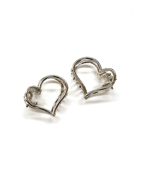 anap mimpi(アナップミンピ)の「2SET メタル ハート ミニヘアクリップ(バレッタ/ヘアクリップ・レディース・シルバー/ゴールド・FREE)」の6枚目の写真