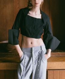 sahara | Cropped Cotton Shirt(シャツ/ブラウス)