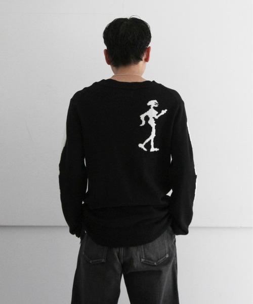 kudos（クードス）の「kudos skeleton knit pullover（ニット/セーター・メンズ・ブラック・FREE）」の3枚目の写真
