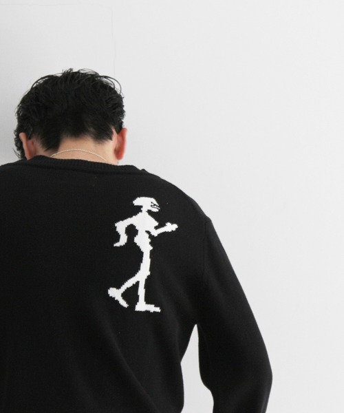 kudos（クードス）の「kudos skeleton knit pullover（ニット/セーター・メンズ・ブラック・FREE）」の4枚目の写真