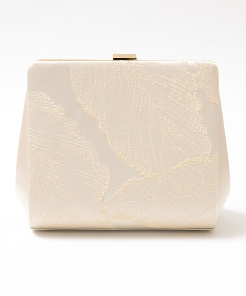 リーフ柄ジャガードクラッチパーティーバッグ（クラッチバッグ）｜RUIRUE BOUTIQUE（ルイルエブティック）