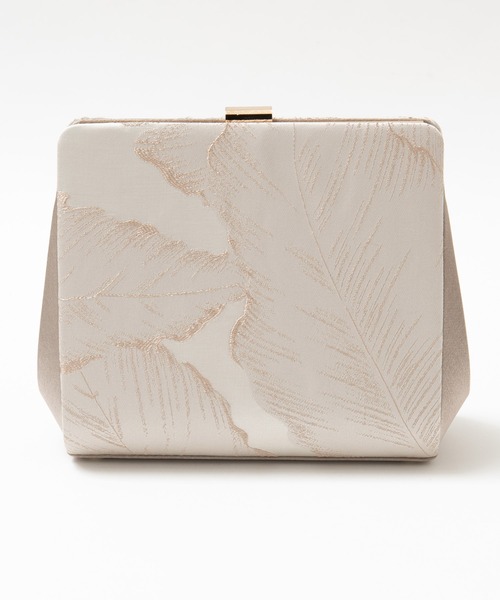 リーフ柄ジャガードクラッチパーティーバッグ（クラッチバッグ）｜RUIRUE BOUTIQUE（ルイルエブティック）