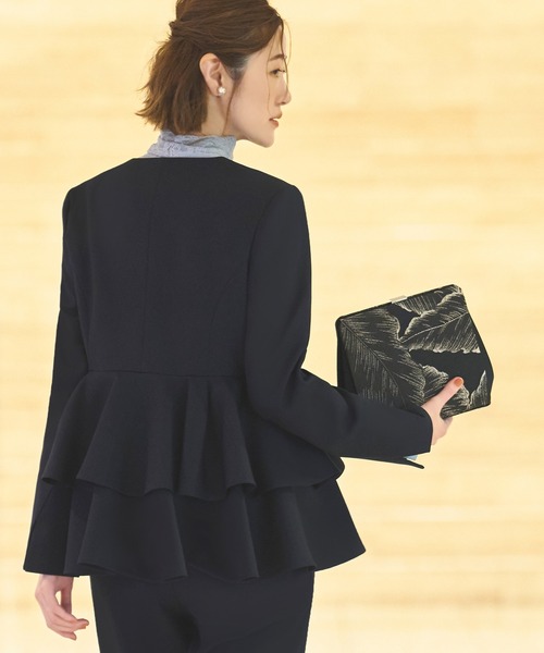 リーフ柄ジャガードクラッチパーティーバッグ（クラッチバッグ）｜RUIRUE BOUTIQUE（ルイルエブティック）