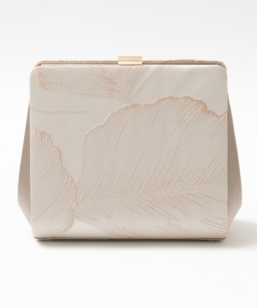 リーフ柄ジャガードクラッチパーティーバッグ（クラッチバッグ）｜RUIRUE BOUTIQUE（ルイルエブティック）