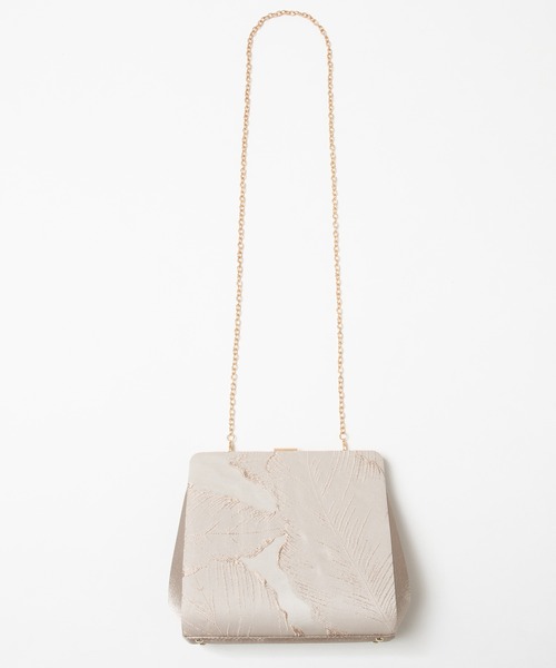 リーフ柄ジャガードクラッチパーティーバッグ（クラッチバッグ）｜RUIRUE BOUTIQUE（ルイルエブティック）