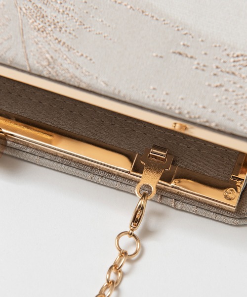 リーフ柄ジャガードクラッチパーティーバッグ（クラッチバッグ）｜RUIRUE BOUTIQUE（ルイルエブティック）