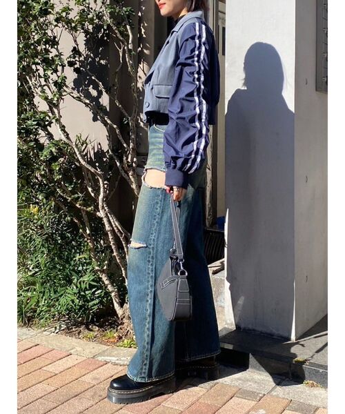 EVRIS（エヴリス）の「ラインドッキングジャケット（テーラードジャケット・レディース・グレー/ブラック・FREE）」の15枚目の写真