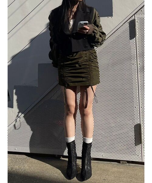 EVRIS（エヴリス）の「ラインドッキングジャケット（テーラードジャケット・レディース・グレー/ブラック・FREE）」の18枚目の写真