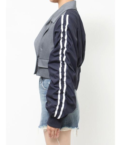 EVRIS（エヴリス）の「ラインドッキングジャケット（テーラードジャケット・レディース・グレー/ブラック・FREE）」の20枚目の写真