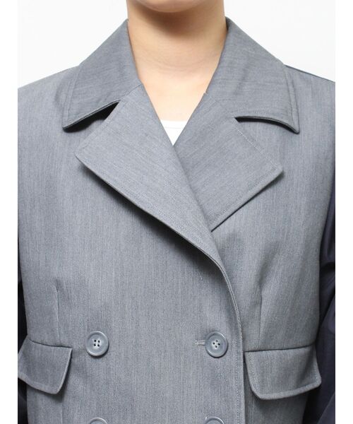 EVRIS（エヴリス）の「ラインドッキングジャケット（テーラードジャケット・レディース・グレー/ブラック・FREE）」の22枚目の写真