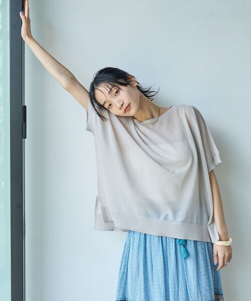 セール】サラコシアーテンジクサマーニットポンチョ（ニット
