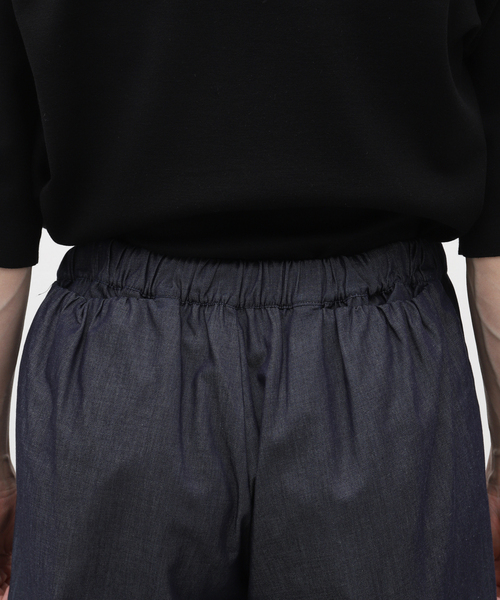 セール】【GABRIELA COLL GARMENTS】ULTRA FINE DENIM DRAPED TROUSERS