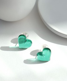 Three Four Time（スリーフォータイム）の「クリアハート×オーロラキャッチピアス（ピアス（両耳用））」