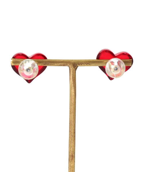 Three Four Time（ｽﾘｰﾌｫｰﾀｲﾑ）の「クリアハート×オーロラキャッチピアス（ピアス（両耳用）・レディース・イエロー/グリーン/レッド・FREE）」の16枚目の写真