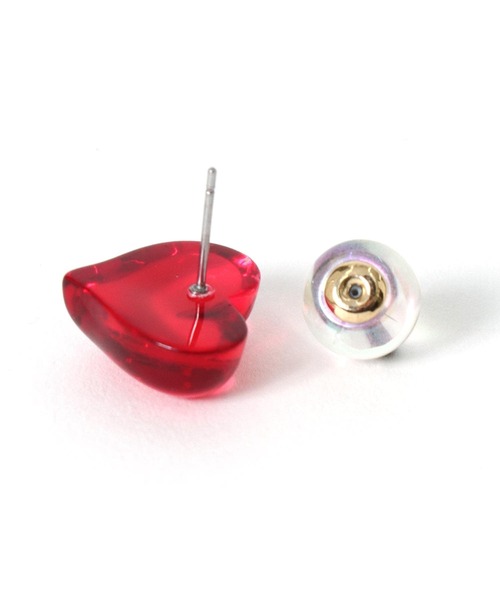 Three Four Time（ｽﾘｰﾌｫｰﾀｲﾑ）の「クリアハート×オーロラキャッチピアス（ピアス（両耳用）・レディース・イエロー/グリーン/レッド・FREE）」の19枚目の写真