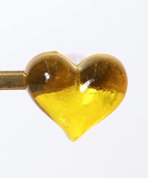 Three Four Time（ｽﾘｰﾌｫｰﾀｲﾑ）の「クリアハート×オーロラキャッチピアス（ピアス（両耳用）・レディース・イエロー/グリーン/レッド・FREE）」の21枚目の写真