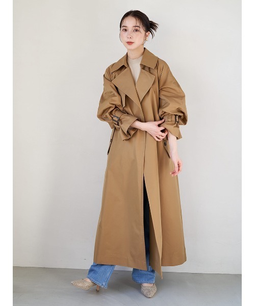 未使用級 フォクシー ロングジレ トレンチドレスコート ブラウン 38 ベスト 未使用級 フォクシー ロングジレ トレンチドレスコート ブラウン