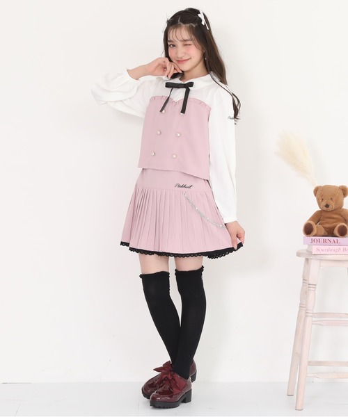 PINKHUNT(ピンクハント)の「PINKHUNT ピンクハント 履き口ゆったりニーハイソックス 9129(ソックス/靴下・キッズ・ブラック・21-24cm/17-20)」の4枚目の写真