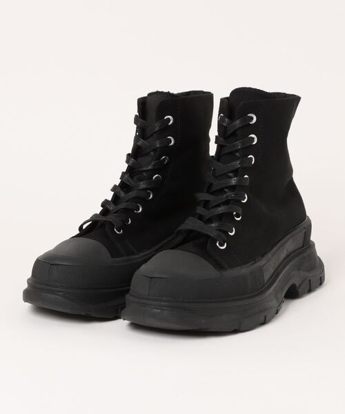 【NOWLE】ボリューム 厚底 レースアップ ハイカット スニーカー（スニーカー）｜NOWLE（ノウル） 9,900円