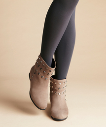 coca（ANDEX shoes product） | coca/コカ　スタッズ付き 3cmインヒール ショートブーツ(ブーツ)