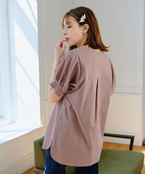 Tiaclasse(ティアクラッセ)の「「あまラク」ボリュームパフスリーブカットソーチュニック(Tシャツ/カットソー・レディース・ピンク系その他/グレー/ブルー/ネイビー・M/L)」の16枚目の写真