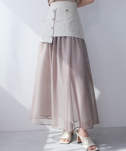 ワークポケットメッシュスカート スカート 