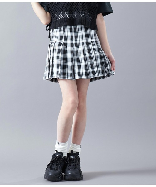 ANAP GiRL(アナップガール)の「プリーツスカートインパンツ付(スカート・キッズ・ベージュ/ホワイト/ブラック×ホワイト/ブラック・XS/S/M)」の14枚目の写真