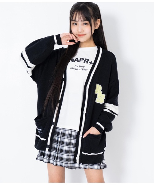 ANAP GiRL(アナップガール)の「プリーツスカートインパンツ付(スカート・キッズ・ベージュ/ホワイト/ブラック×ホワイト/ブラック・XS/S/M)」の9枚目の写真