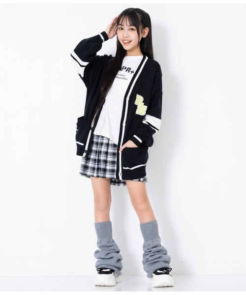 ANAP GiRL(アナップガール)の「プリーツスカートインパンツ付(スカート・キッズ・ベージュ/ホワイト/ブラック×ホワイト/ブラック・XS/S/M)」の11枚目の写真