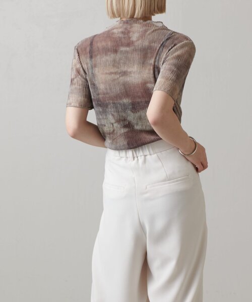 Lui's（ルイス）の「プリーツシアートップス（Tシャツ/カットソー・レディース・チャコールグレー/ブルー/ライトグレー・FREE）」の20枚目の写真