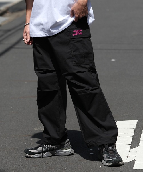 THRASHER(スラッシャー)の「【THRASHER/スラッシャー】リップストップカーゴパラシュートパンツ(カーゴパンツ・メンズ・ベージュ/グリーン/ブラック・L/M/LL)」の2枚目の写真