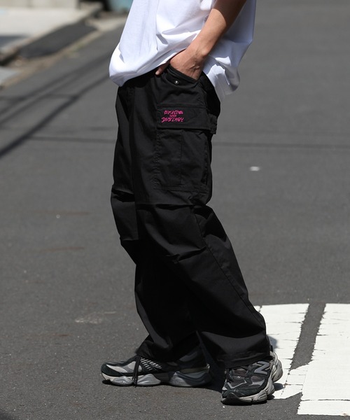 THRASHER(スラッシャー)の「【THRASHER/スラッシャー】リップストップカーゴパラシュートパンツ(カーゴパンツ・メンズ・ベージュ/グリーン/ブラック・L/M/LL)」の11枚目の写真
