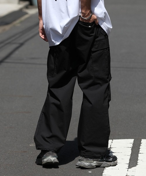 THRASHER(スラッシャー)の「【THRASHER/スラッシャー】リップストップカーゴパラシュートパンツ(カーゴパンツ・メンズ・ベージュ/グリーン/ブラック・L/M/LL)」の12枚目の写真