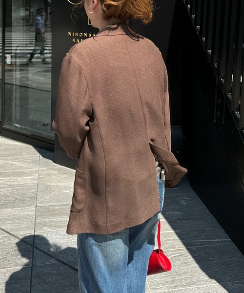 ドゥアルシーヴ メッシュジャケット ロングシーズンHIT ITEM】メッシュテーラードダブルジャケット