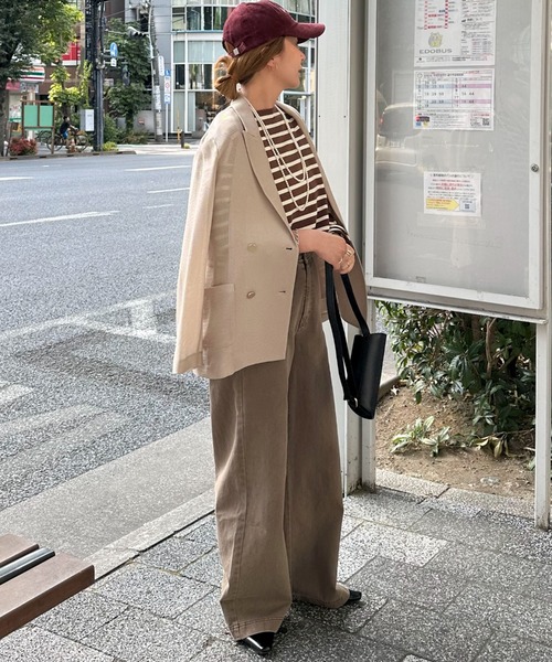 ロングシーズンHIT ITEM】メッシュテーラードダブルジャケット