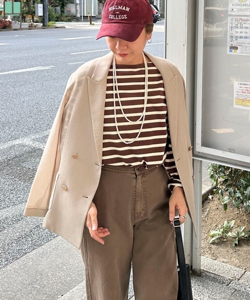 メッシュテーラードダブルジャケット（ベージュ） ロングシーズンHIT ITEM】メッシュテーラードダブルジャケット