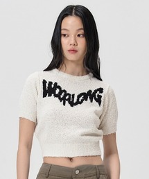 A'GEM/9 × .kom 『WOOALONG/ウアロン』 Boucle round neck knit/ブークレーラウンドネックニット
