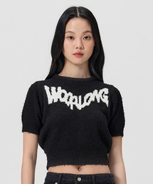 A'GEM/9 × .kom 『WOOALONG/ウアロン』 Boucle round neck knit/ブークレーラウンドネックニット