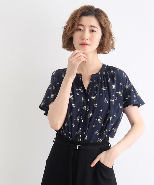 grove（グローブ）の「◆＜ご自宅で洗える＞ヴィンテージサテンスキッパーブラウス（シャツ/ブラウス・レディース・ネイビー系/ホワイト系3/ホワイト系8/イエロー系その他/ブルー系その他/オフホワイト・03/02/01/04/05）」の16枚目の写真